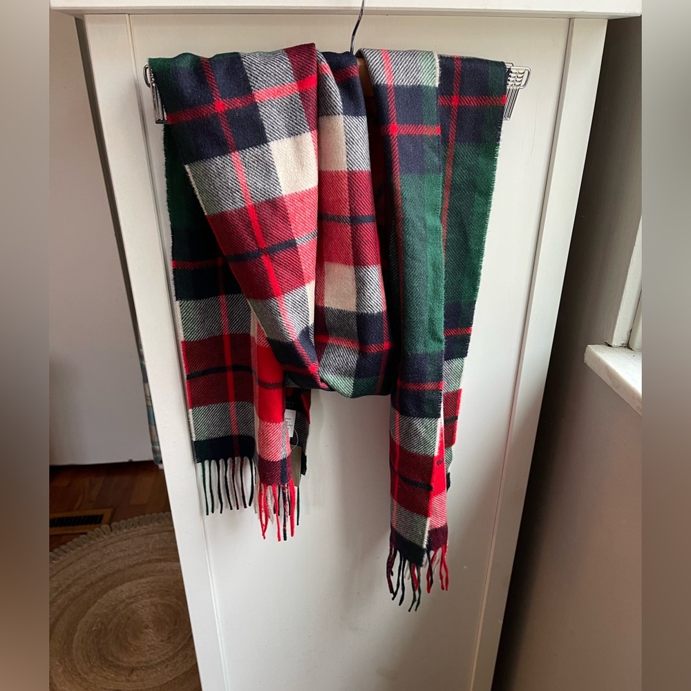 NWT J. Crew 100% Cashmere Plaid Scarf